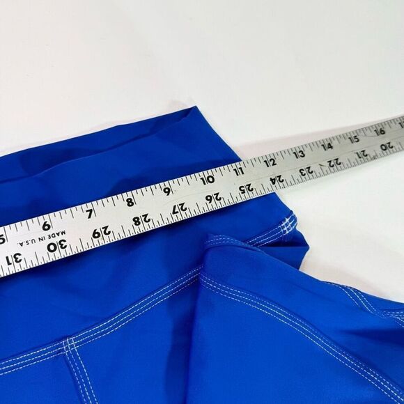 Wilo The Label Leggings Womens Small Blue Solid Mid-Rise Contour Seam New - Picture 5 of 11